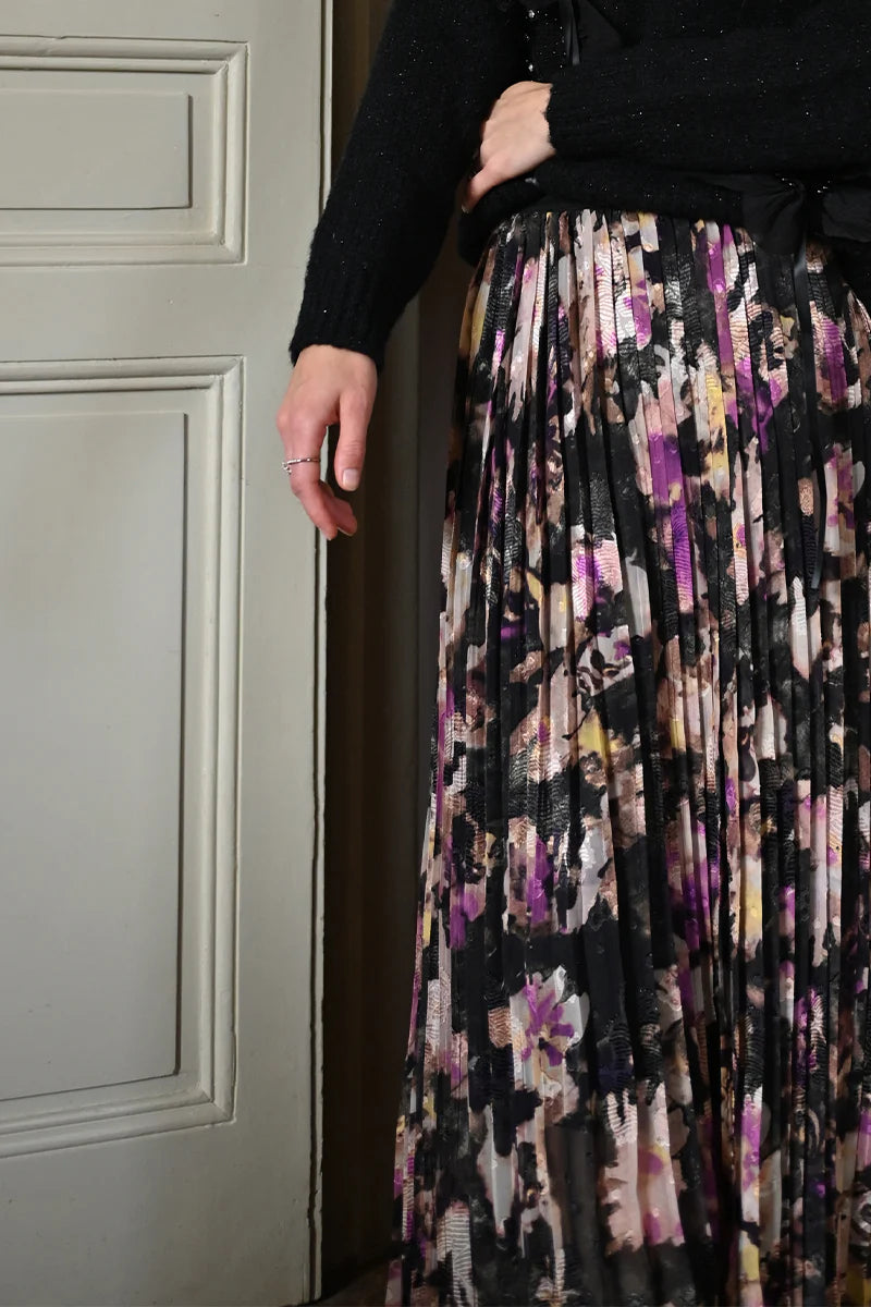 MOLLY BRAKEN - WOVEN SKIRT - BLACK CLOTILDE