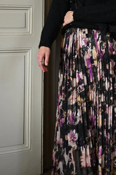 MOLLY BRAKEN - WOVEN SKIRT - BLACK CLOTILDE