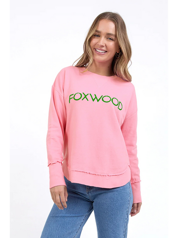 Foxwood - Simplified Metallic Crew - PINK/EMERALD GREEN
