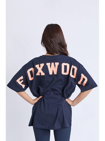 Foxwood - INTERVAL TEE - NAVY/NEON PINK
