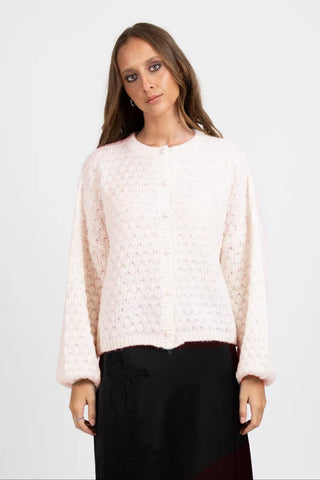 FEDERATION - HONEYCOMB CARDI - PEARL