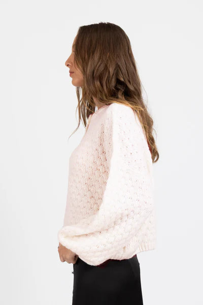 FEDERATION - HONEYCOMB CARDI - PEARL