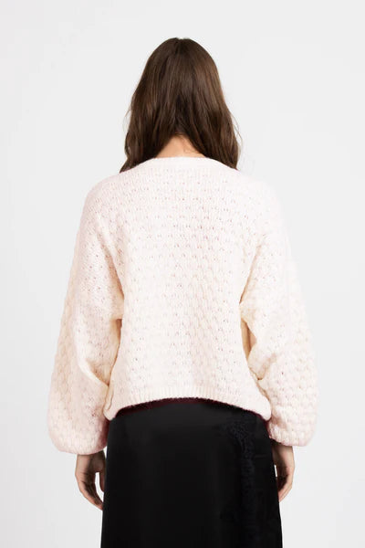 FEDERATION - HONEYCOMB CARDI - PEARL