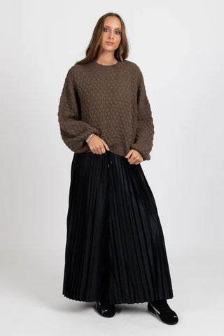 FEDERATION - HONEYCOMB KNIT - CHOCOLATE