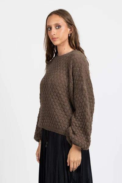FEDERATION - HONEYCOMB KNIT - CHOCOLATE