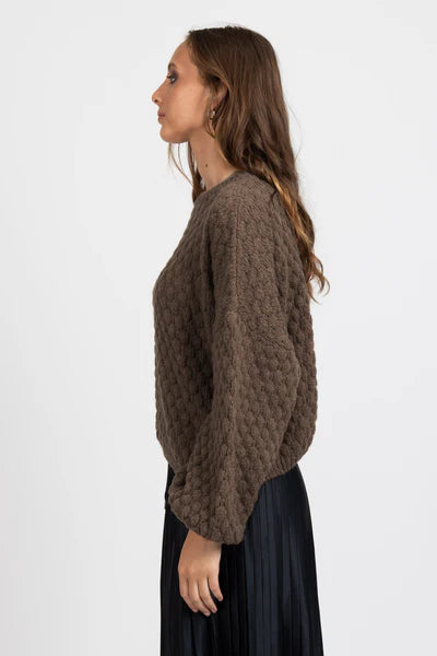 FEDERATION - HONEYCOMB KNIT - CHOCOLATE