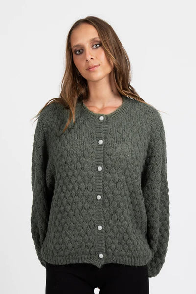 FEDERATION - HONEYCOMB CARDI - STORMY