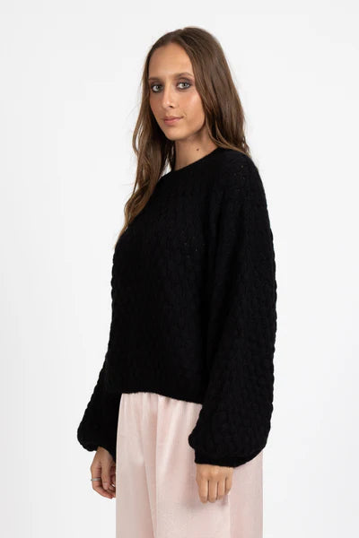 FEDERATION - HONEYCOMB KNIT - BLACK