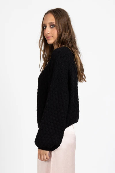 FEDERATION - HONEYCOMB KNIT - BLACK