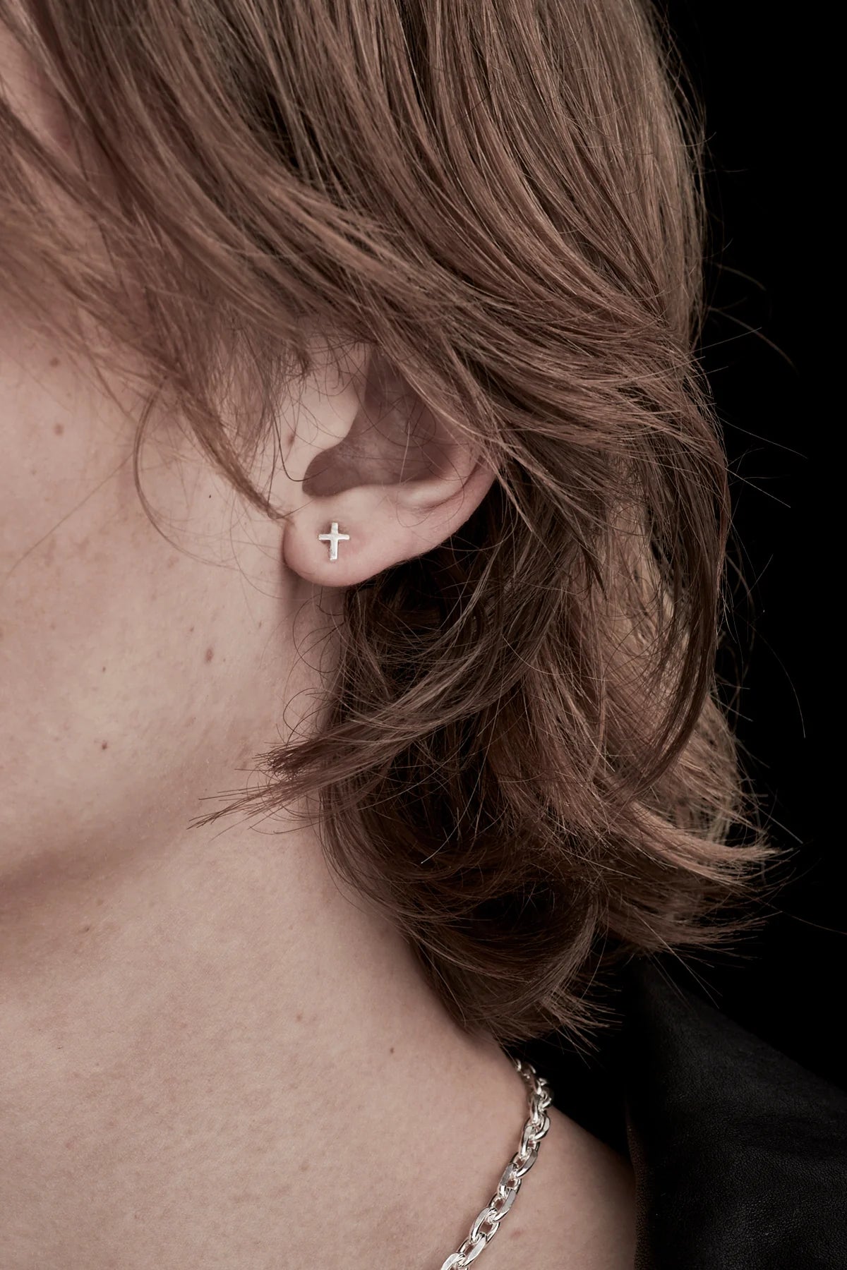 Stolen Girlfriends Club -  Tiny Stolen Cross Earrings