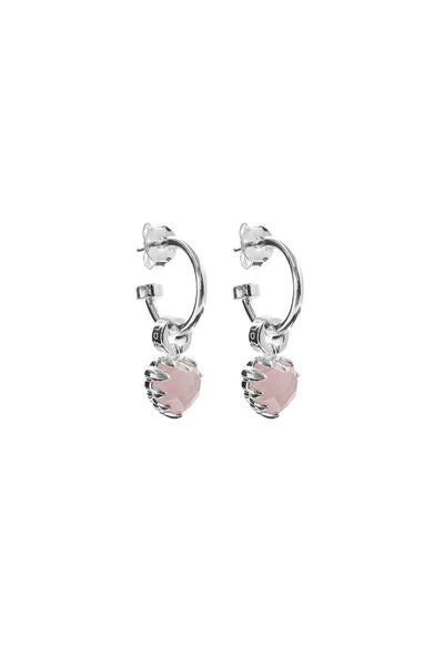 Stolen - Love Anchor Earrings - Pink Quartz