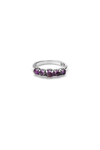 Stolen HALO CLUSTER RING - AMETHYST