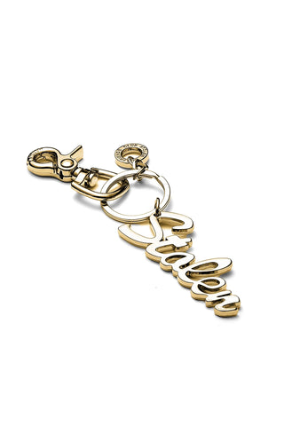 STOLEN  Script Keyring - GOLD ZINC ALLOY