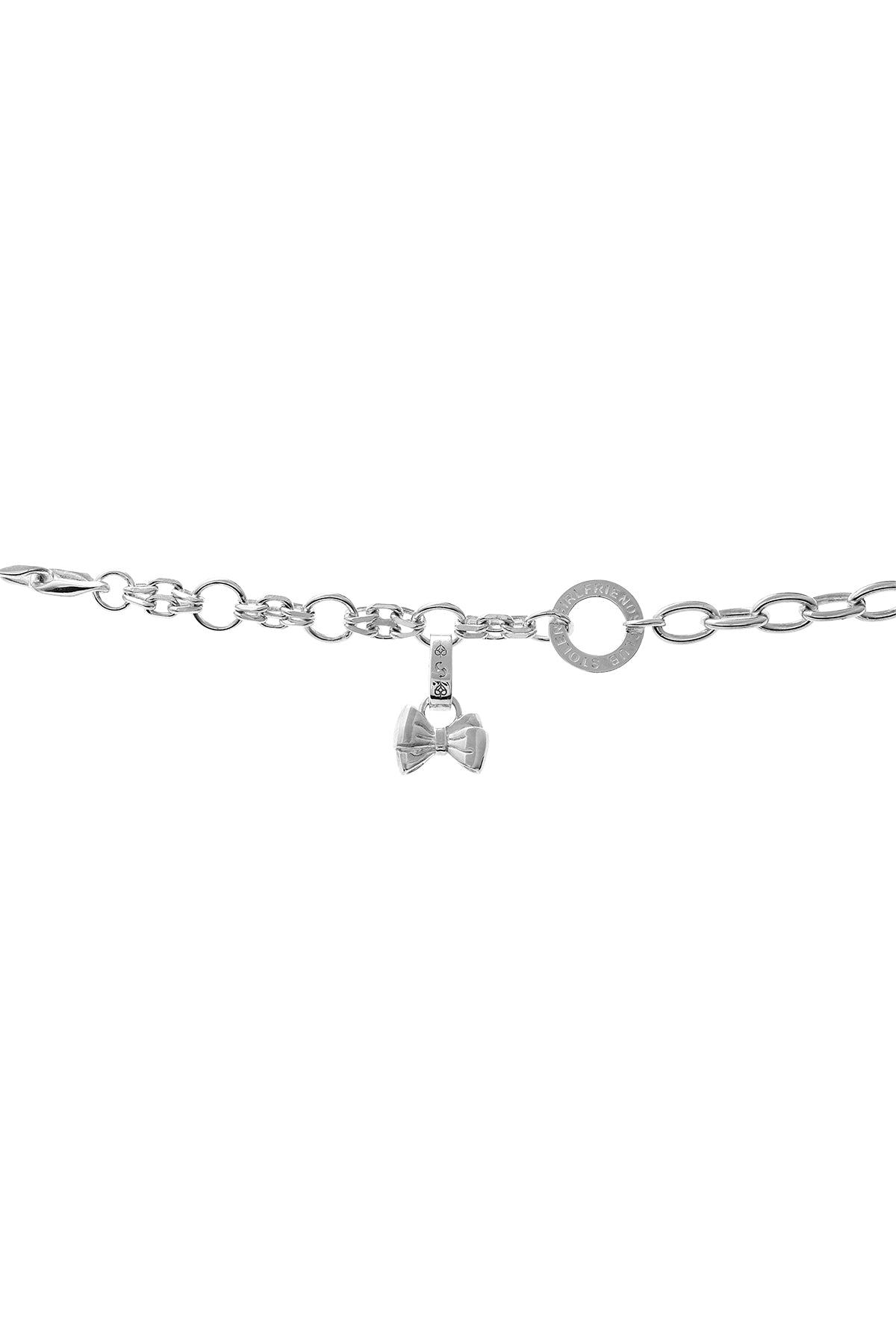 STOLEN  - DOUBLE BOW CHARM  - 100% STERLING SILVER