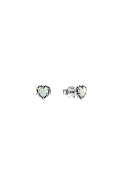 STOLEN - DAHLIA'S HEART EARRINGS - OPAL COMPOSITE