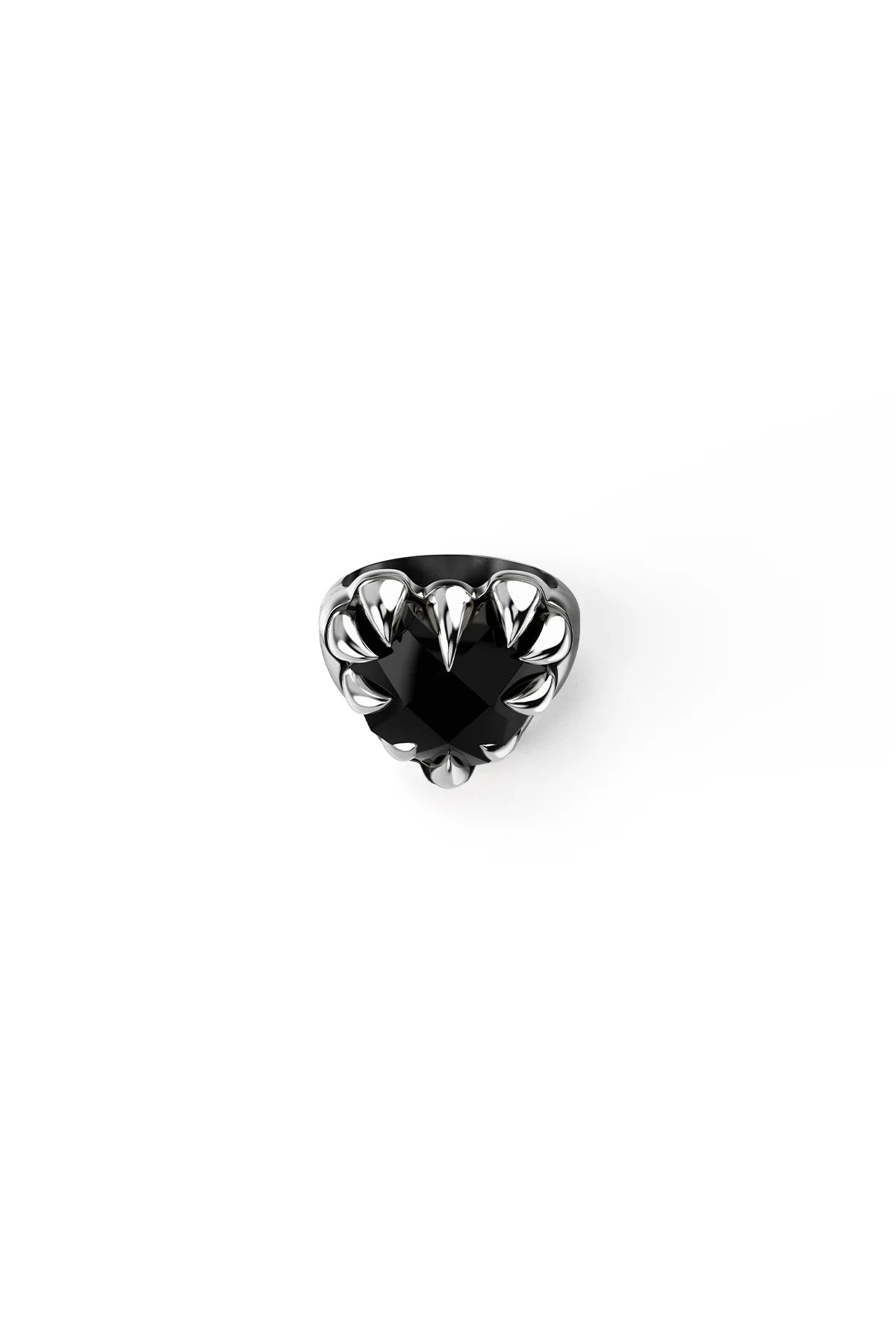 STOLEN -LOVE CLAW COCKTAIL RING - ONYX