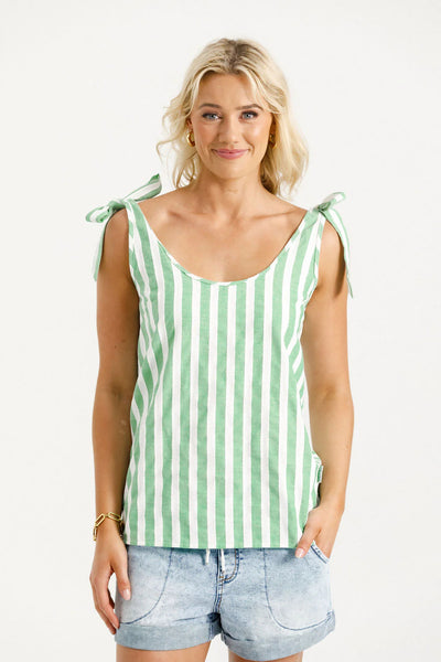 Homelee  ANDI TOP - APPLE STRIPES