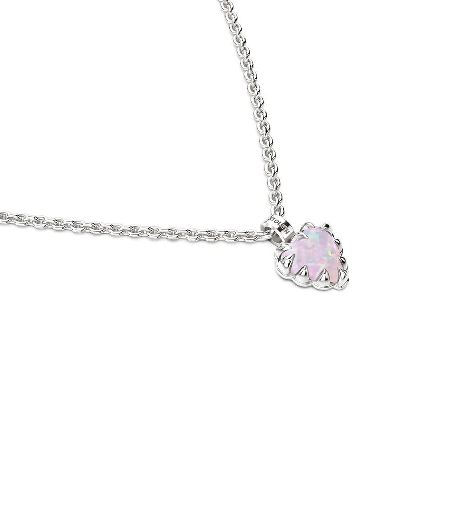 STOLEN - MINI LOVE CLAW NECKLACE - PINK BELLO OPAL