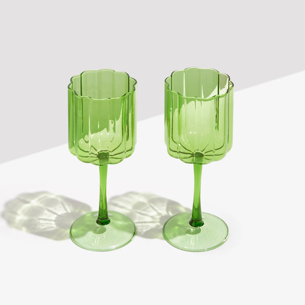 FAZEEK WINE GLASSES - Green