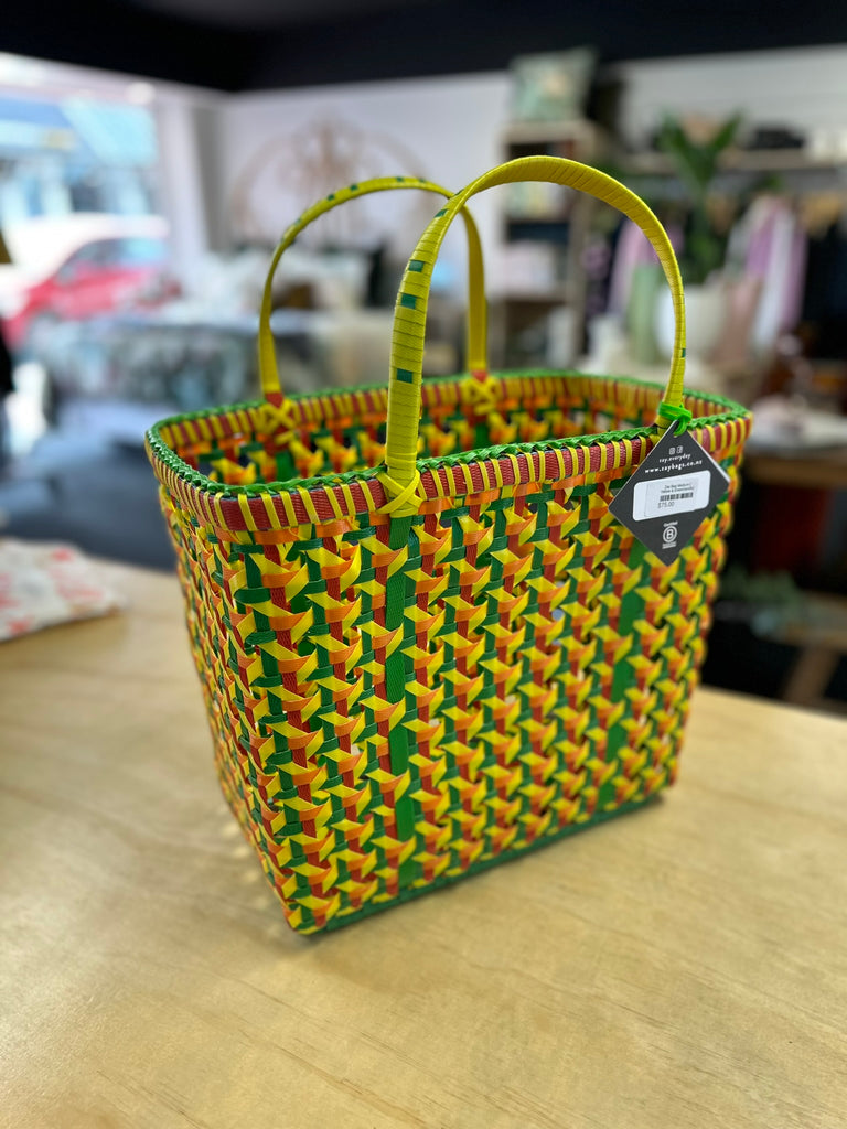 Zay Bag Medium ( Yellow & Green Handle)