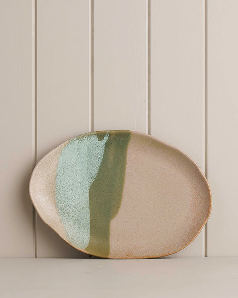 ROBERT GORDON - OVAL PLATTER - GREEN - Tate Collection