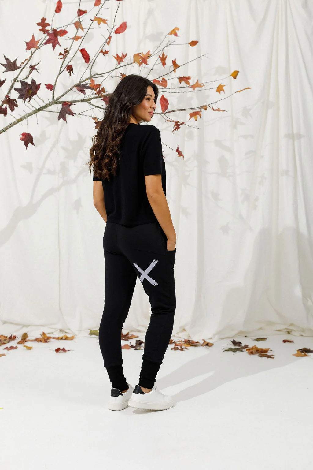 Homelee  ALPINE Apartment Pants - Black with Lilac X