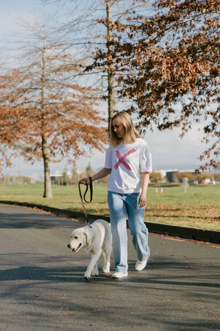 Homelee WYLDER TEE - WHITE w CANDY PINK