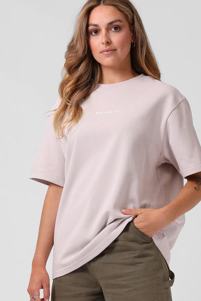 RPM - OS SANDED TEE - LIGHT DUSTY PINK