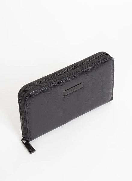FEDERATION LEATHER MINKY WALLET - BLACK