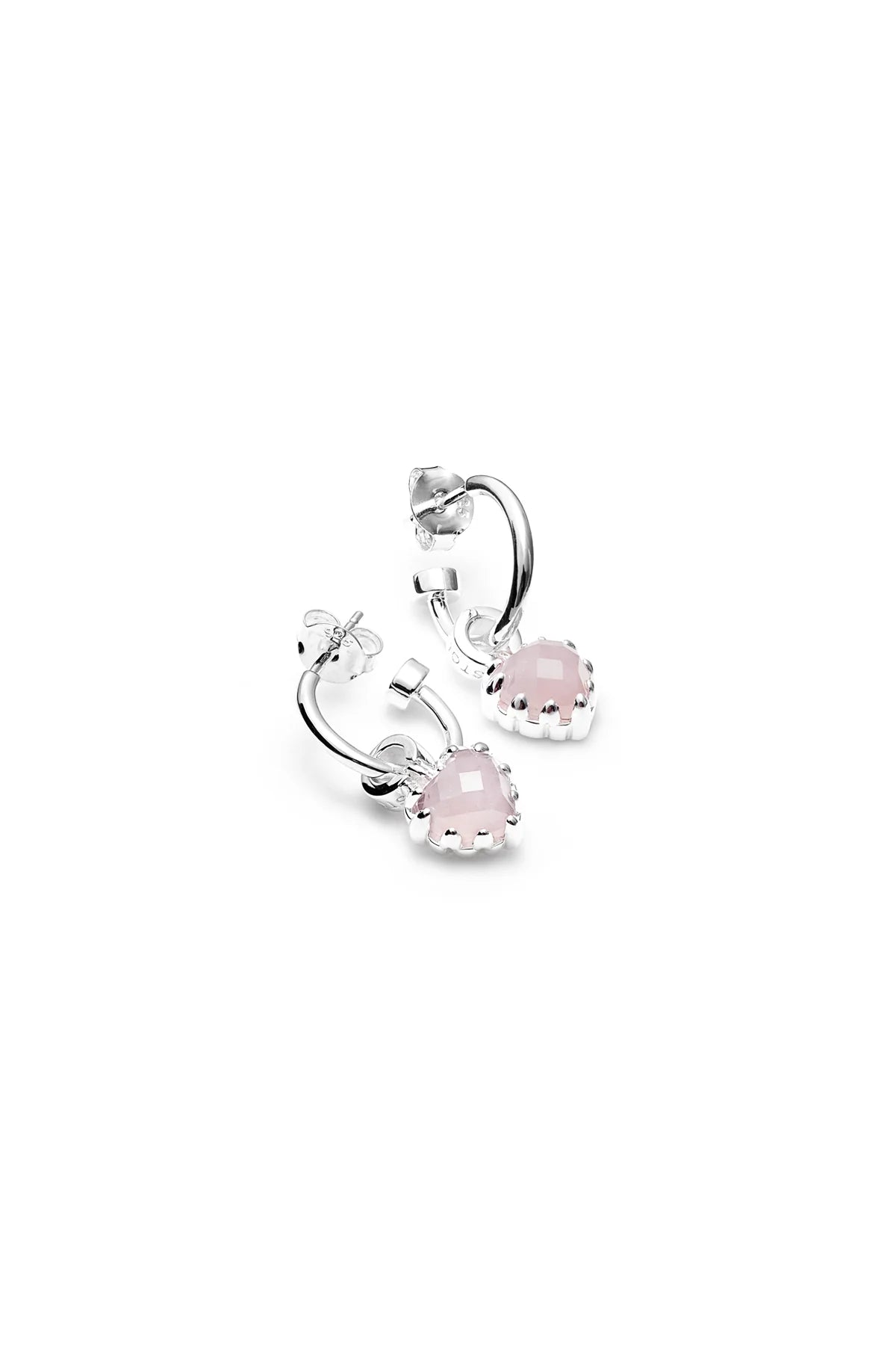 Stolen - Love Anchor Earrings - Pink Quartz