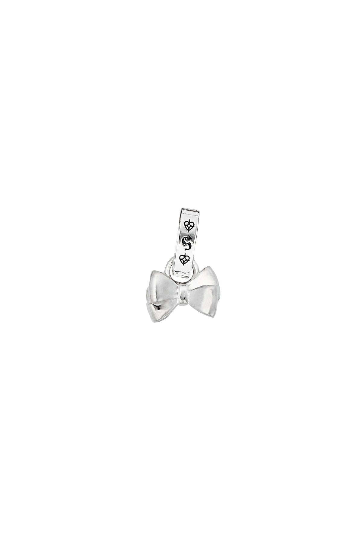 STOLEN  - DOUBLE BOW CHARM  - 100% STERLING SILVER