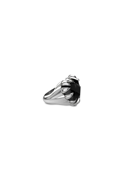 STOLEN -LOVE CLAW COCKTAIL RING - ONYX