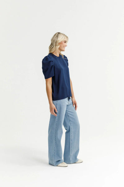 HOMELEE -THEA TOP - NAVY
