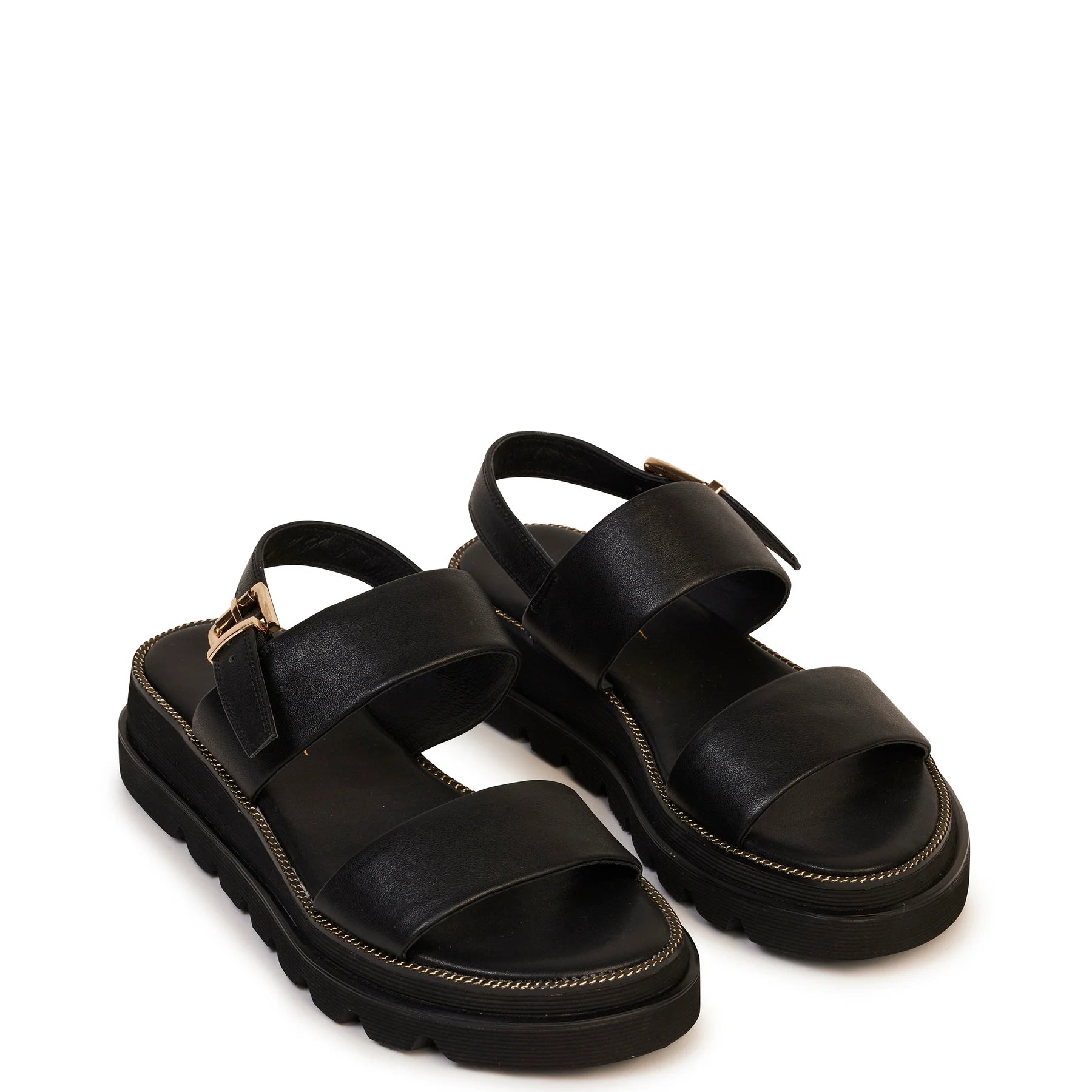 KATHRYN WILSON - PORIA SANDAL  - BLACK CALF