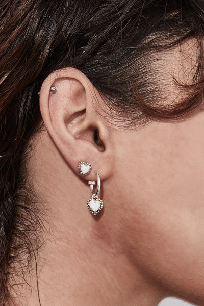 STOLEN - DAHLIA'S HEART EARRINGS - OPAL COMPOSITE