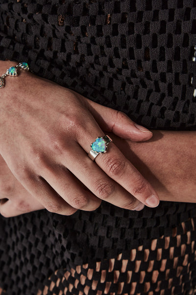 STOLEN - LOVE CLAW RING - OPAL