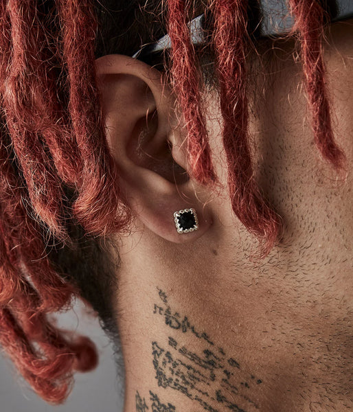 STOLEN - MINI CLAW STUD EARRINGS - ONYX