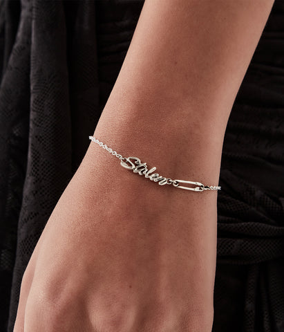 STOLEN - SENTIMENTAL SCRIPT BRACELET - STERLING SILVER