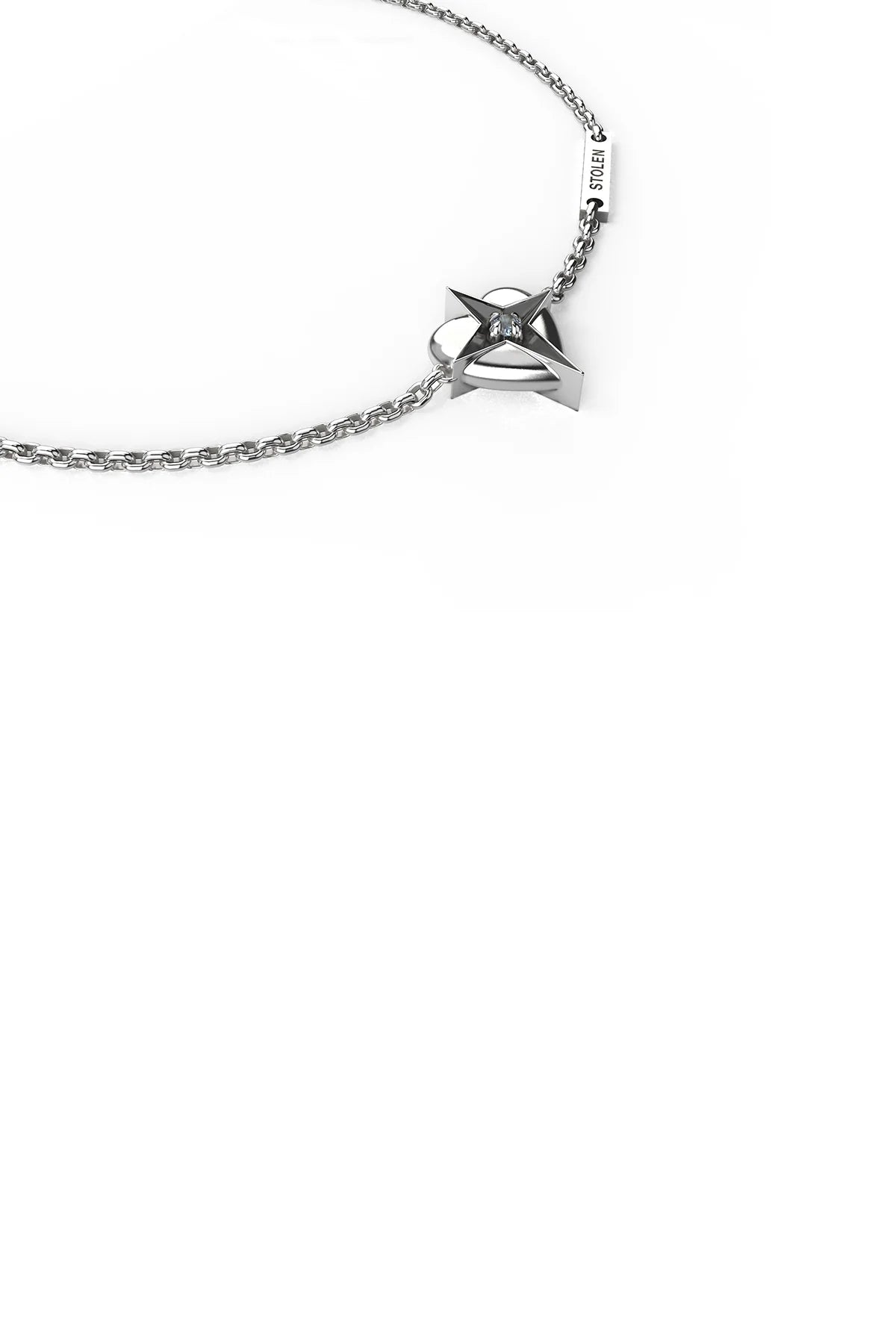 STOLEN - CELESTIAL HEART BRACELET - SILVER/TOPAZ