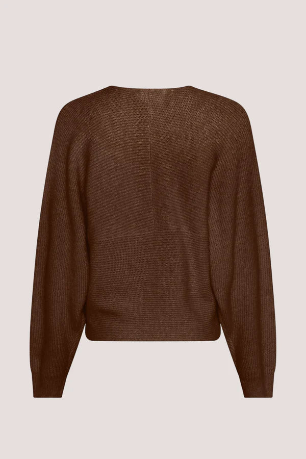 MSCH - ZINELLE HOPE WRAP PULLOVER - BROWN ( slate black marle)