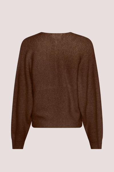 MSCH - ZINELLE HOPE WRAP PULLOVER - BROWN ( slate black marle)