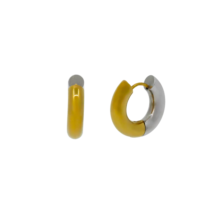 OTHER THINGS - PARIS EARRINGS - GOLD/SILVER - LARGE #33