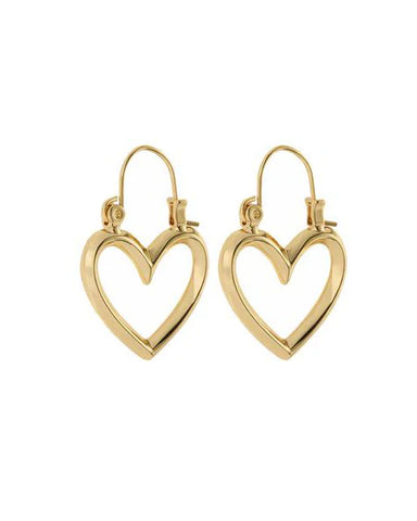 LUV AJ- MINI HEARTBREAKER HOOPS - GOLD