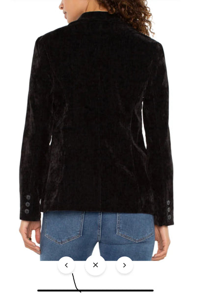 LIVERPOOL FITTED BLAZER - VELVET BLACK