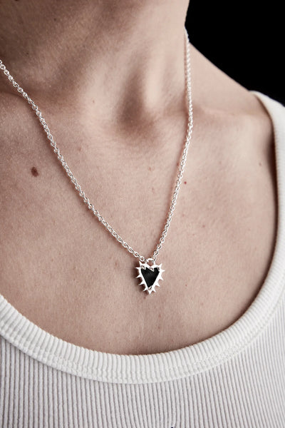 STOLEN  - TALON HEART NECKLACE - ONYX