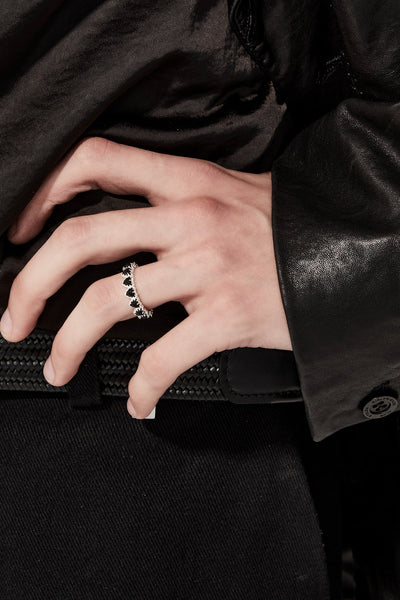 STOLEN -LOVE CLAW ETERNITY RING - ONYX