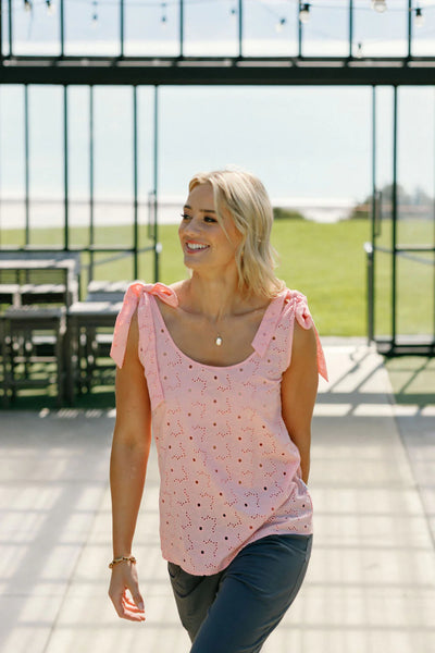 Homelee  ANDI TOP - PINK BLOOMS