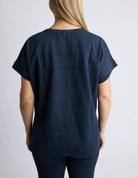Foxwood - THROW ON S/S TEE - NAVY