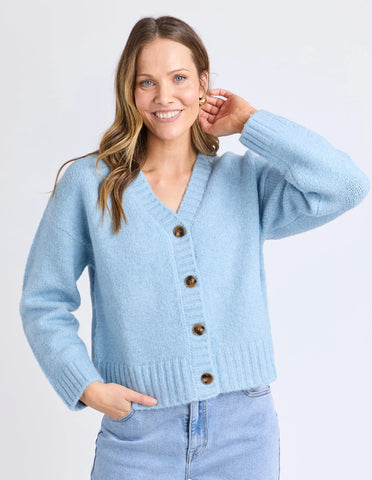 Foxwood - JENSEN BUTTON CARDI - CELESTIAL BLUE