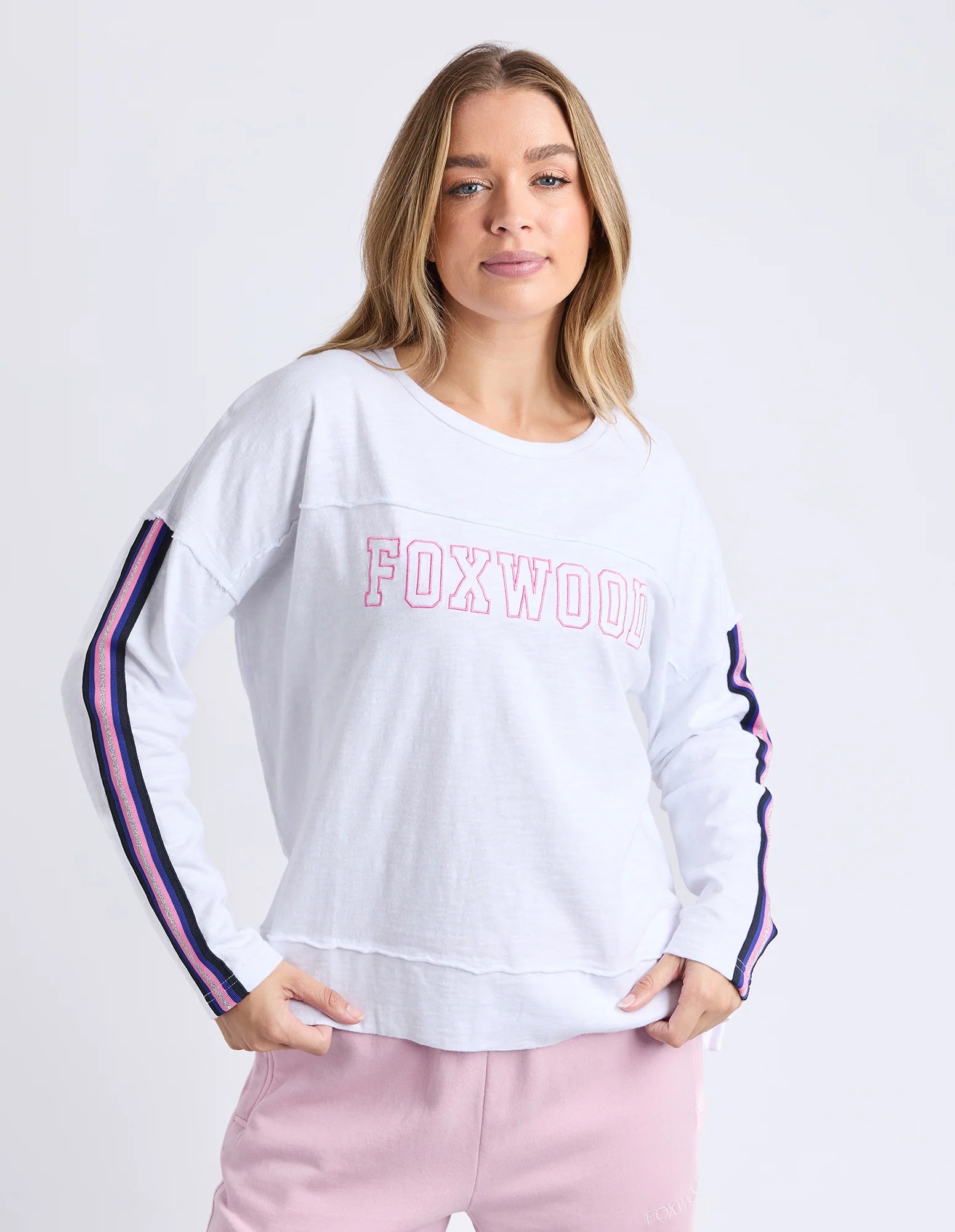 Foxwood - RACER THROW ON TEE - WHITE